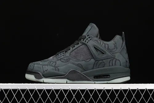 All categories Air Jordan Jordan series basketball shoes Air Jordan 4 Pure original Kaws x Air Jordan 4 Black AJ4 black suede luminous limited edition 930155-001